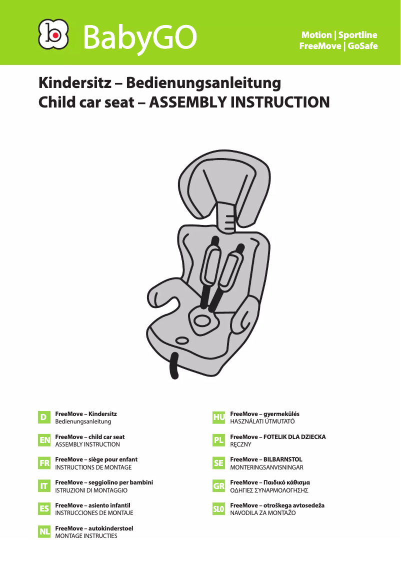 Page 1 of the manual User Manual BabyGO Sportline