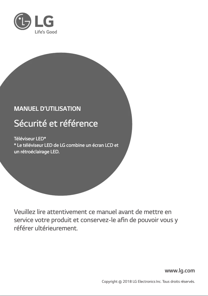 Page 1 of the manual User Manual LG 43UK6300PVB