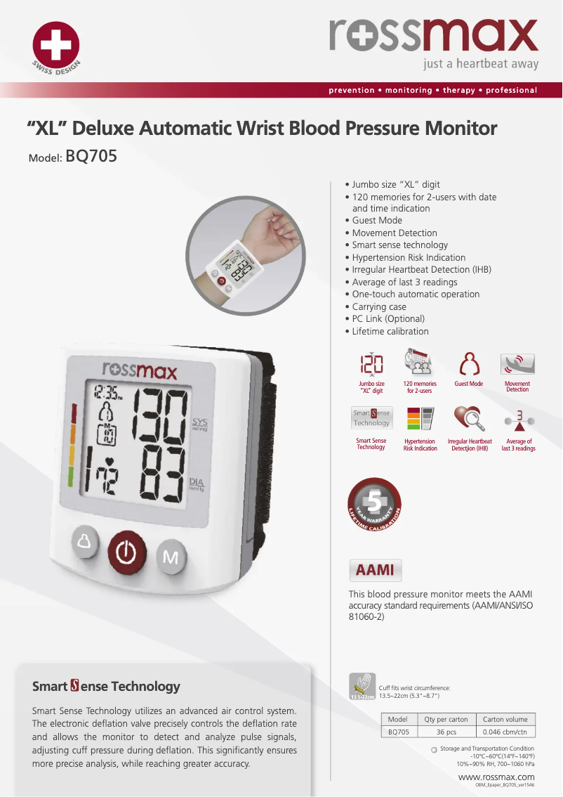 First page image of the manual for BQ705