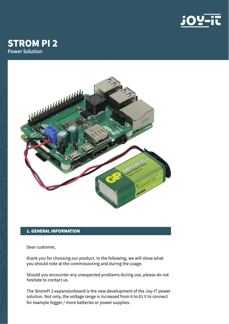 Image de la première page du manuel de l'appareil RB-STROMPI2