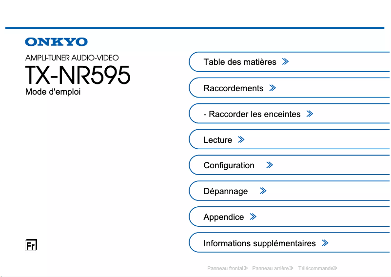 First page image of the manual for TX-NR595