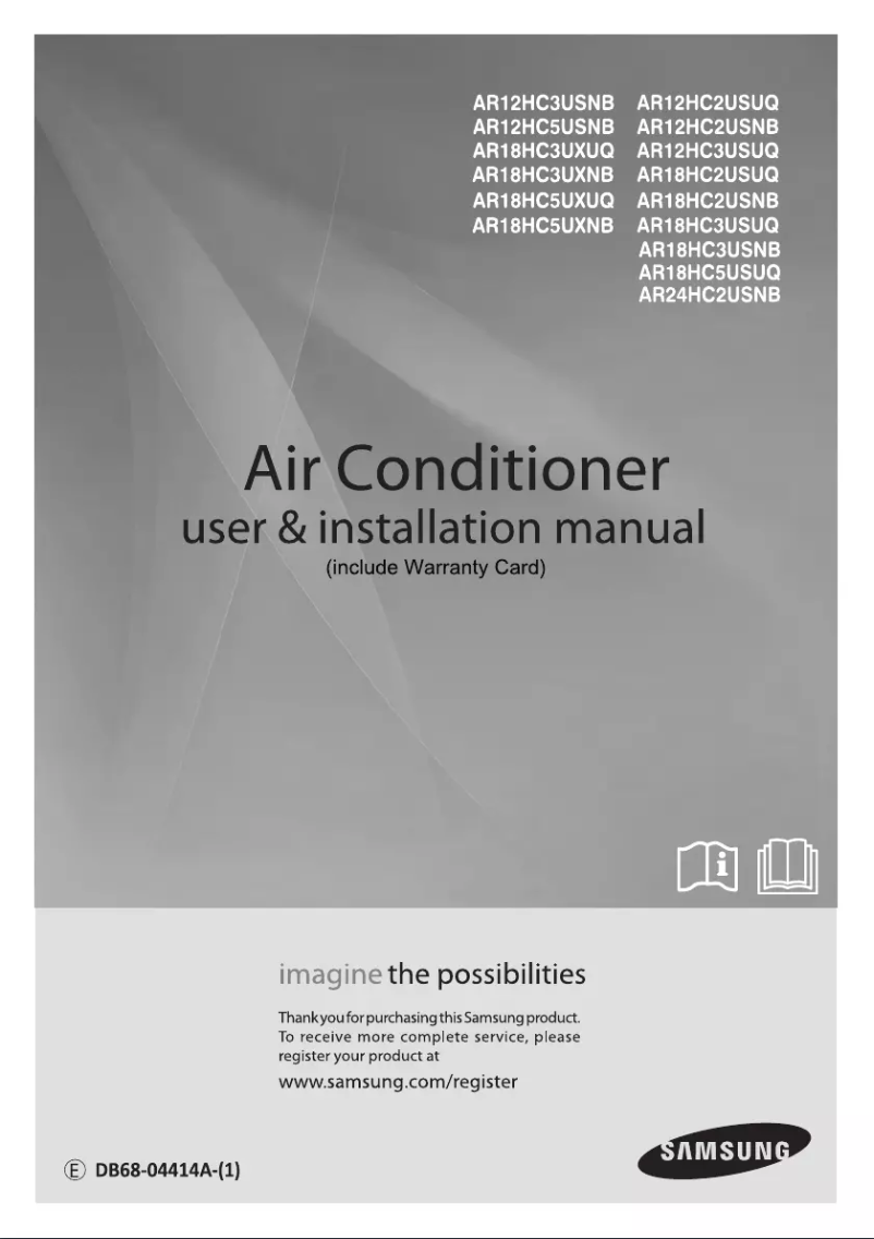 First page image of the manual for AR12HC5USNB