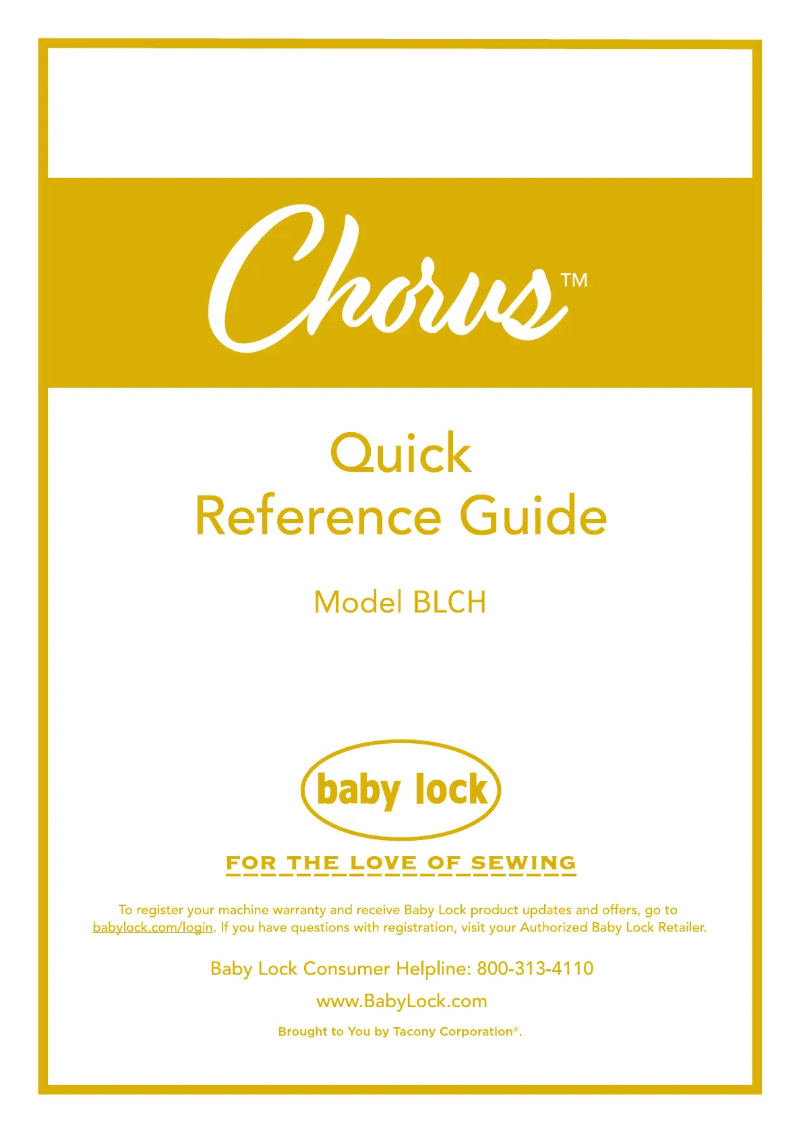 Page 1 of the manual User Manual Baby Lock Chorus
