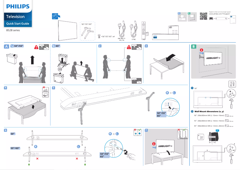 First page image of the manual for 50PUD8528