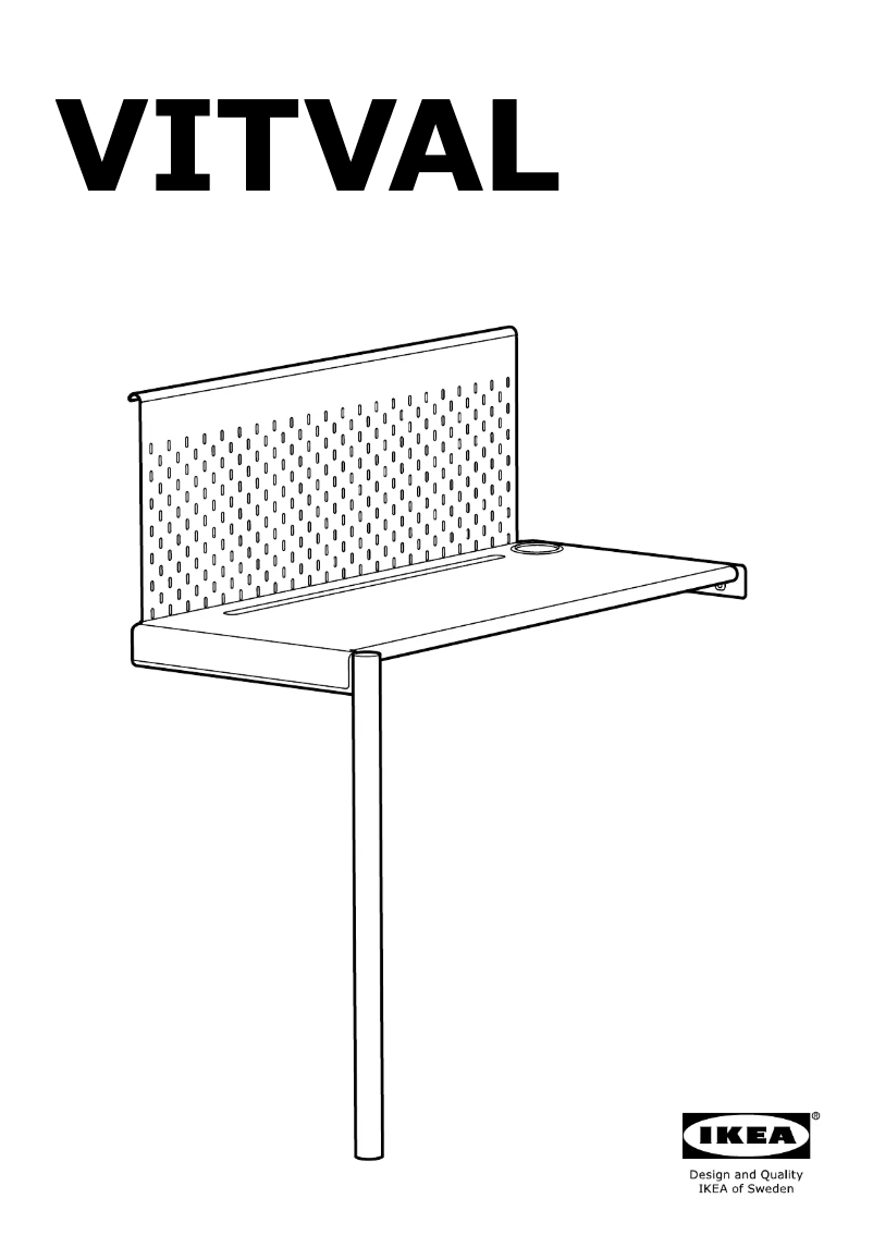 Page 1 of the manual User Manual Ikea VITVAL 404.114.10
