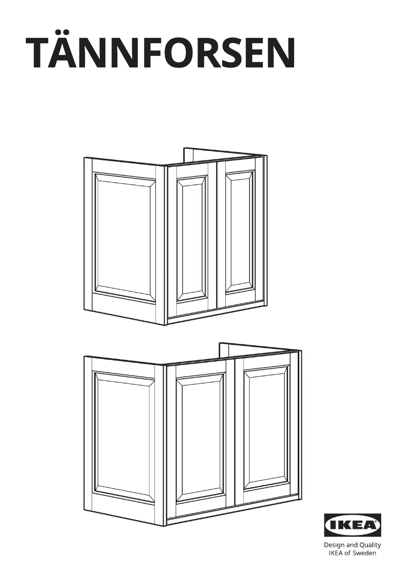 Page 1 of the manual User Manual Ikea TÄNNFORSEN 105.354.74