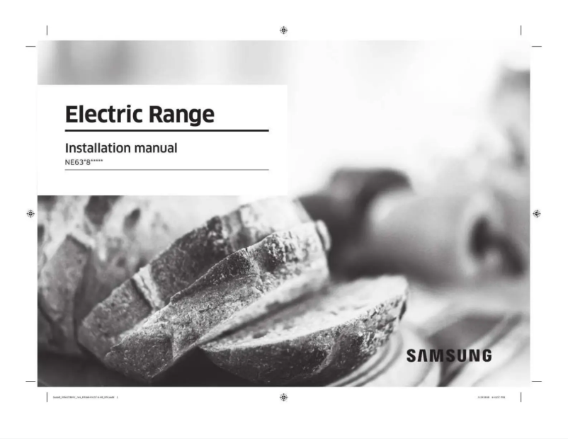 Page 1 of the manual Installation Guide Samsung NE63T8511SG