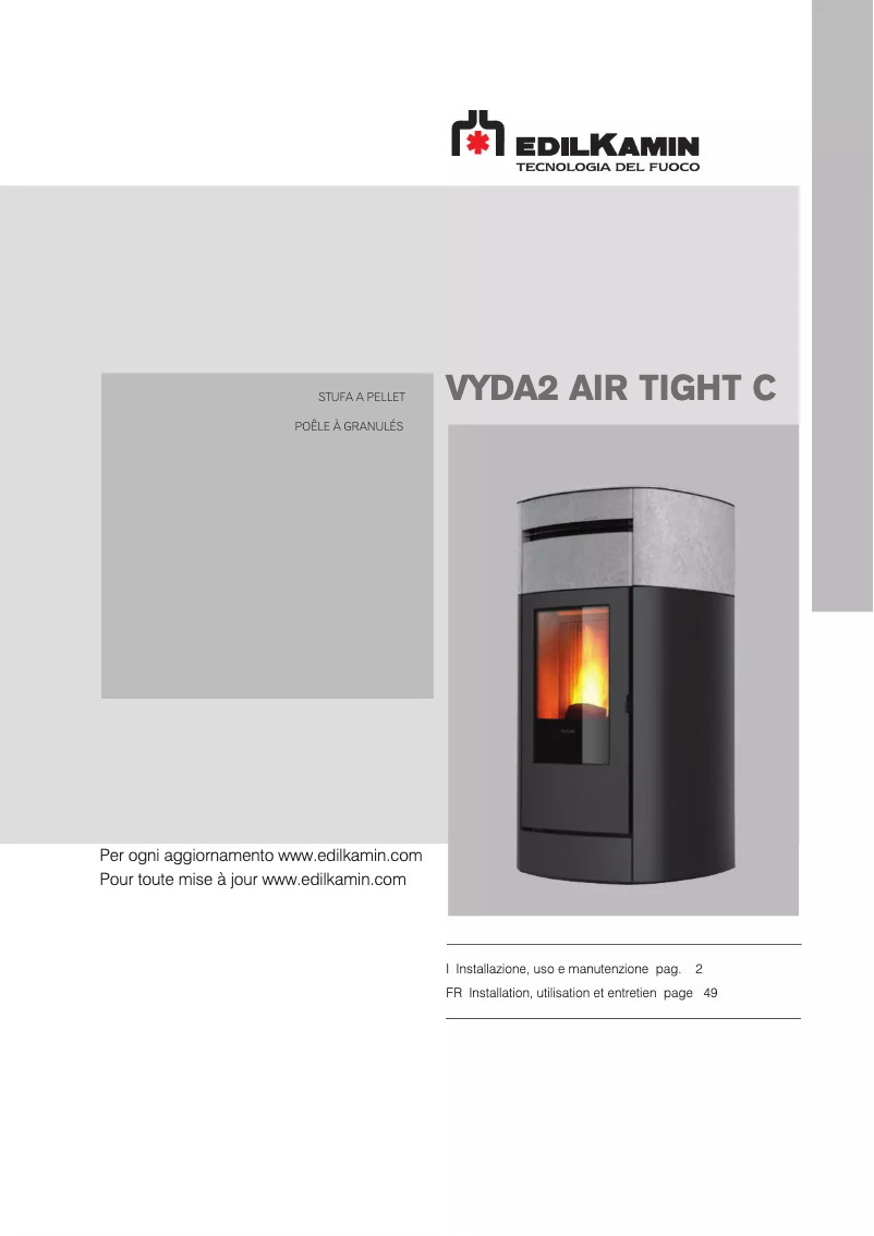 First page image of the manual for VYDA2 Air Tight C