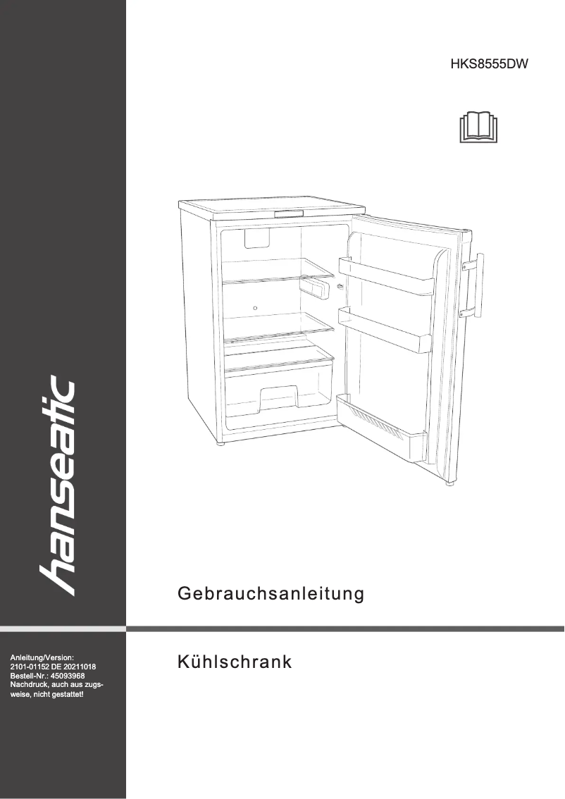 First page image of the manual for HKS8555DW