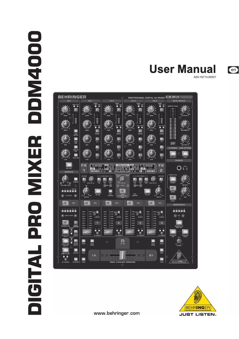 Page 1 of the manual User Manual Behringer DDM 4000