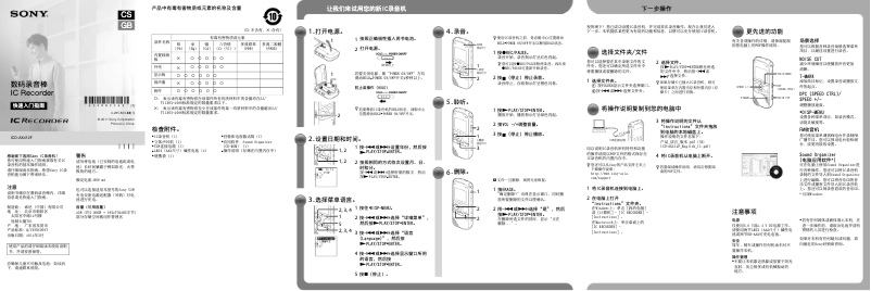 First page image of the manual for ICD-AX412F