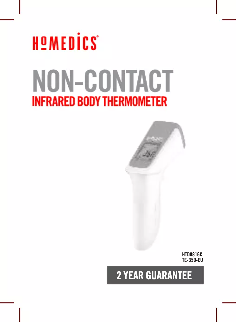 Page 1 of the manual User Manual Homedics Non-Contact TE-350