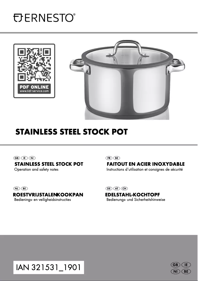 Page 1 of the manual User Manual Ernesto IAN 292018