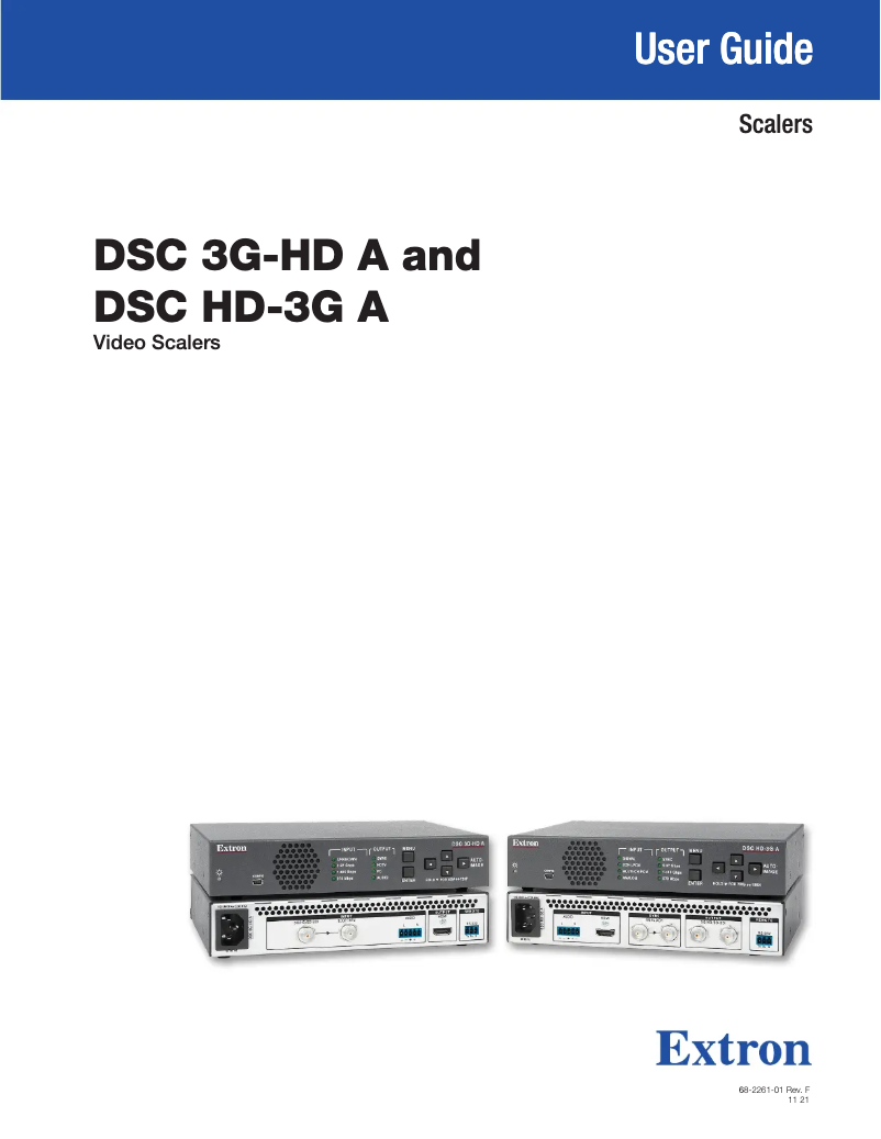 First page image of the manual for DSC 3G-HD A
