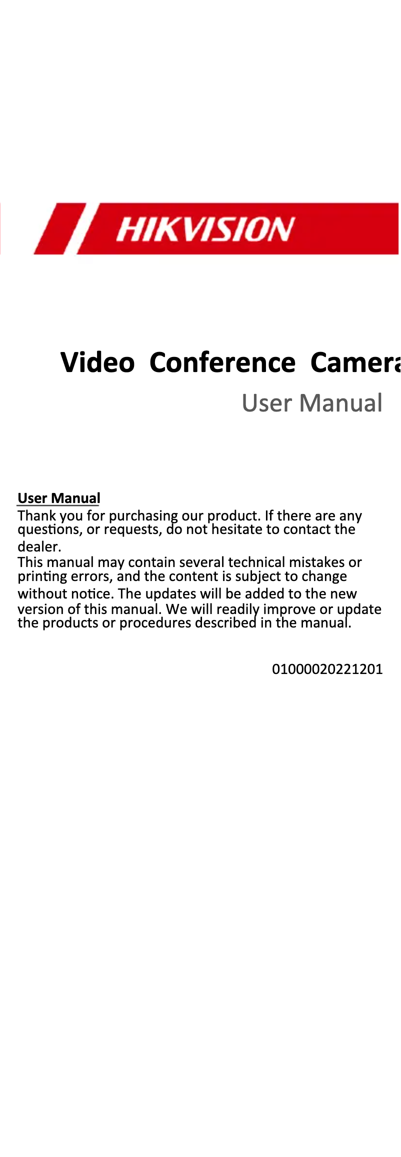 First page image of the manual for DS-U102