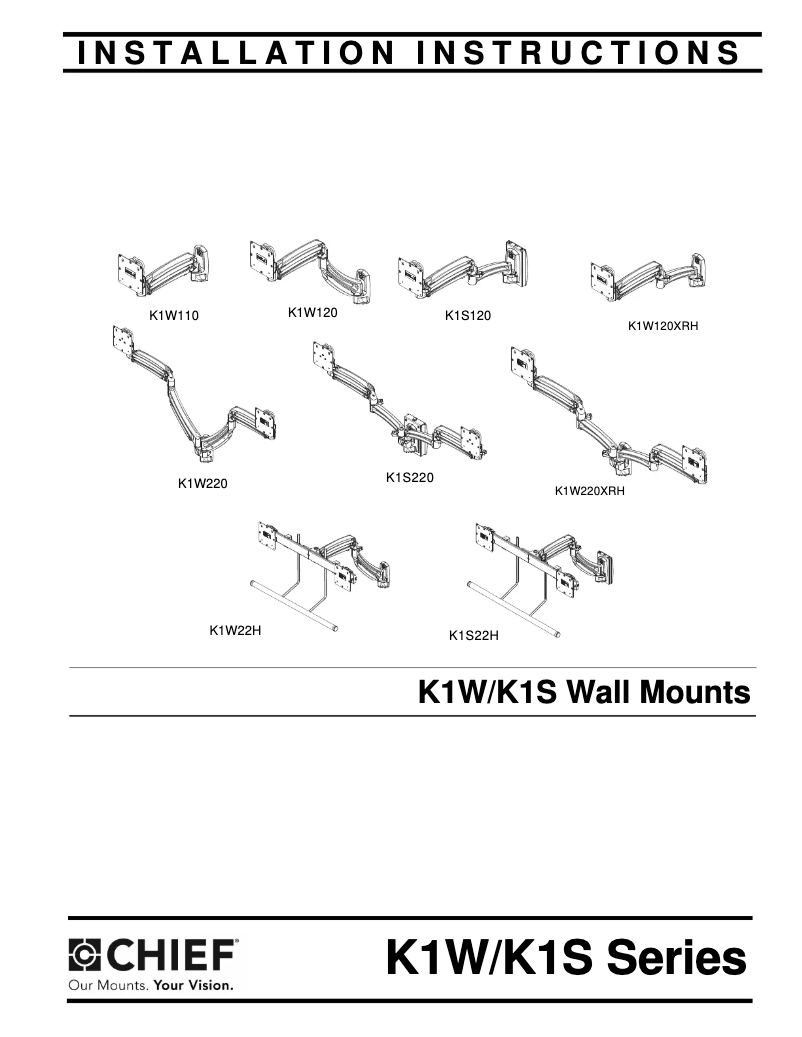 First page image of the manual for K1W120W