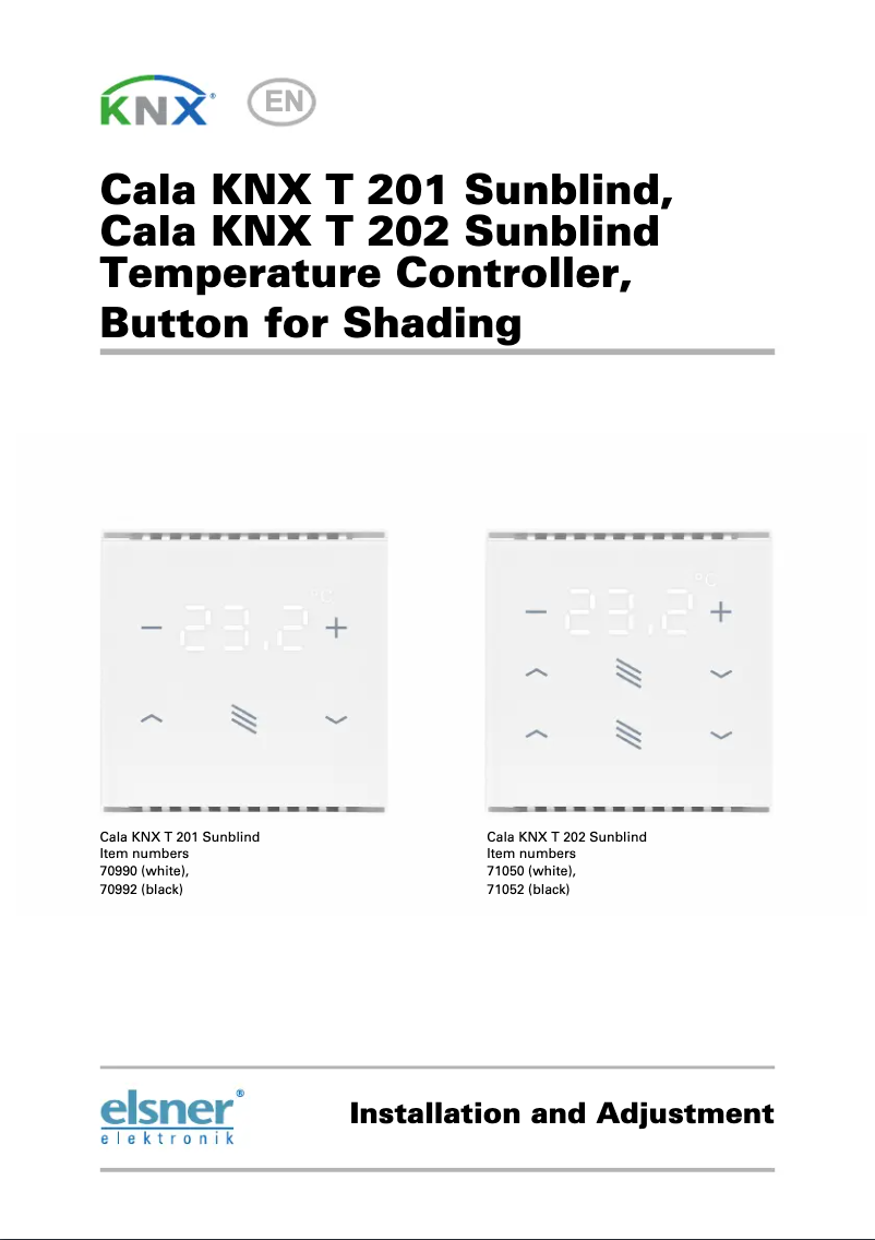 First page image of the manual for Cala KNX T 201 Sunblind