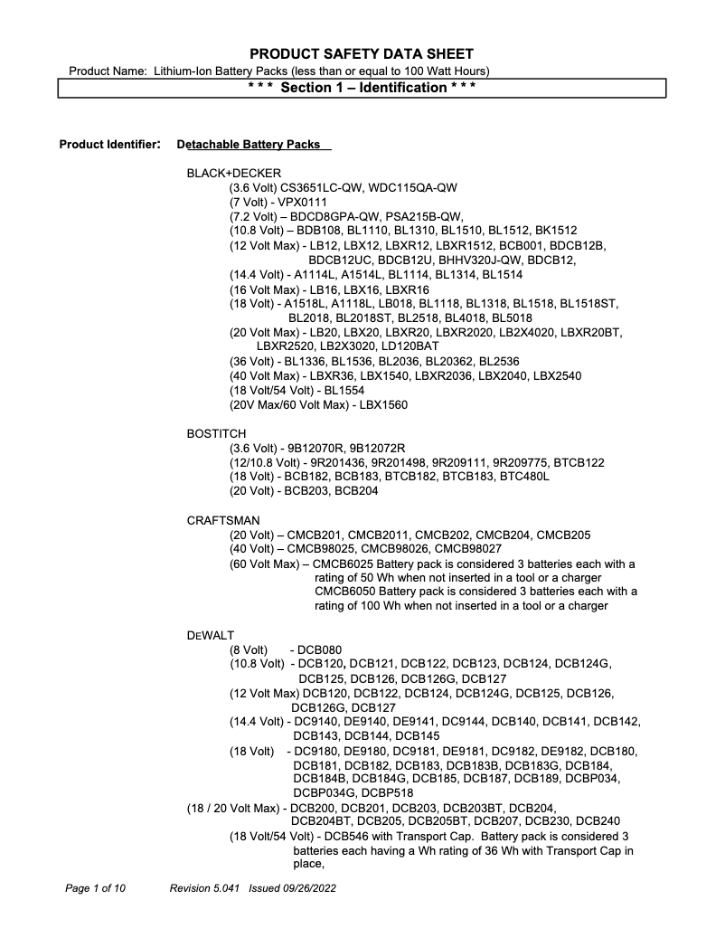 Page 1 of the manual Safety Instructions Klein Tools BAT20-CD