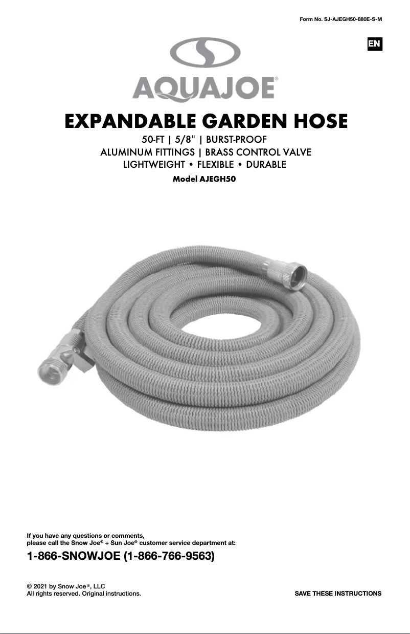 First page image of the manual for AJEGH50