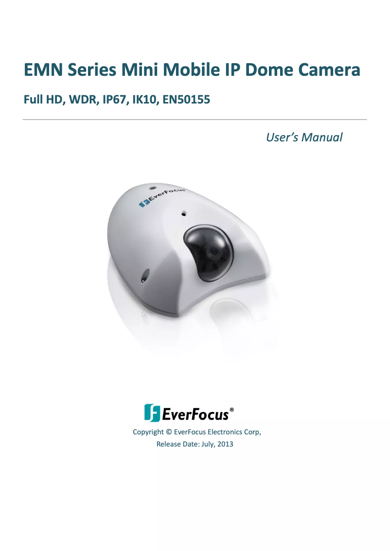 Page 1 of the manual User Manual EverFocus NeVio EHN1220