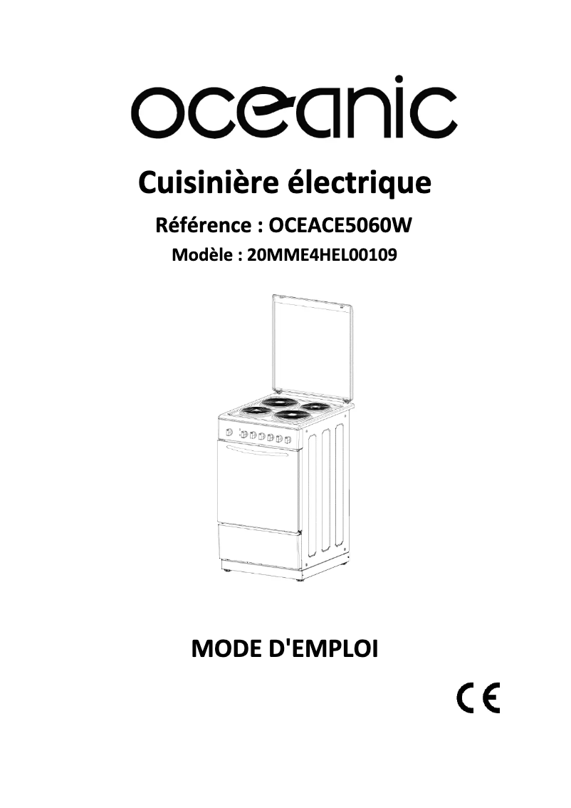 Image de la première page du manuel de l'appareil OCEACE5060W