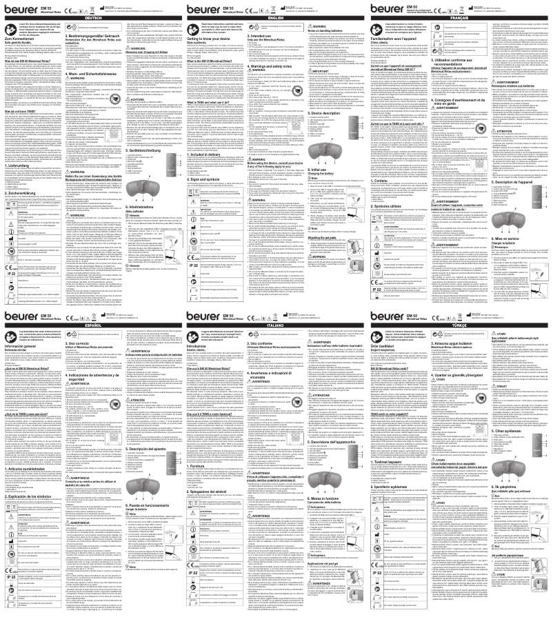 Page 1 of the manual User Manual Beurer EM 50