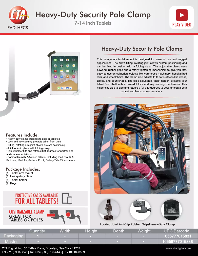 Page 1 of the manual User Manual CTA Digital PAD-HPCS