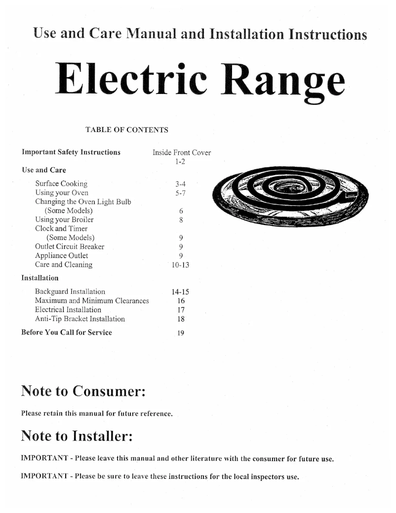 Image de la première page du manuel de l'appareil SFK249TP