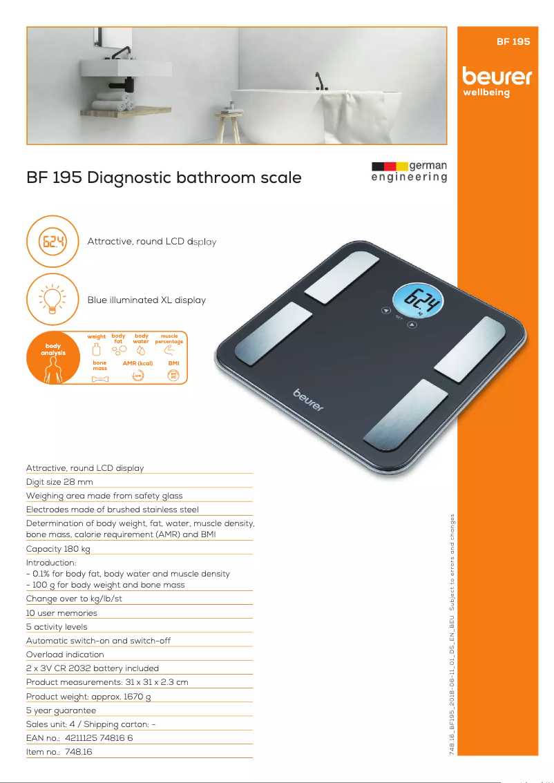 First page image of the manual for BF 195