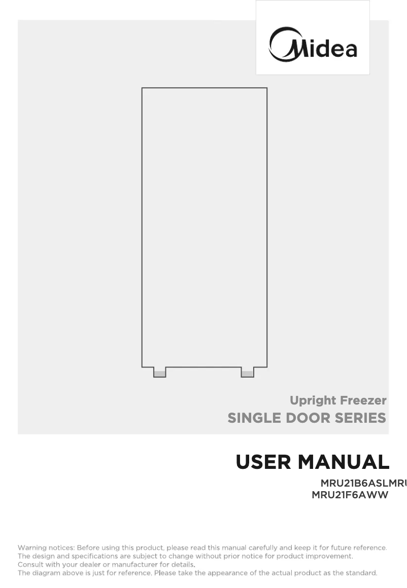 Page 1 of the manual User Manual Midea MRU21B6ASL