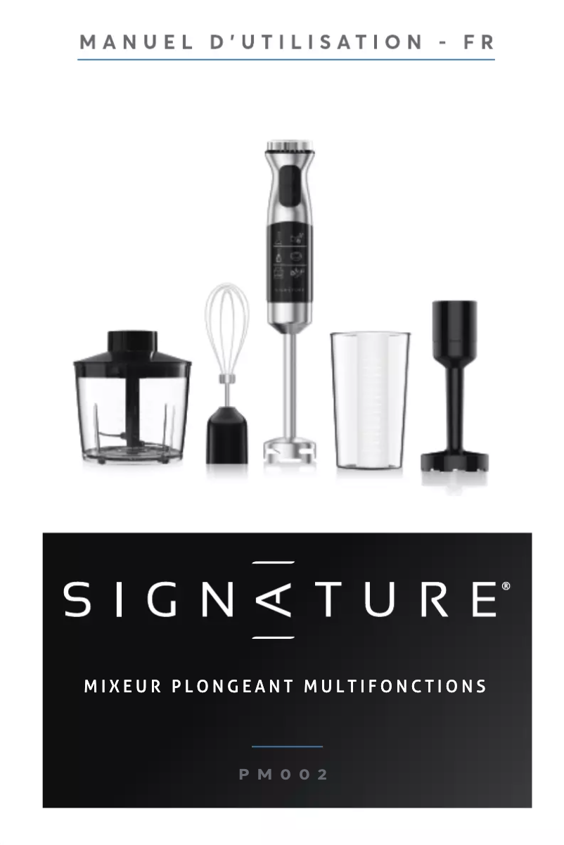 Page 1 of the manual User Manual Signature PM002