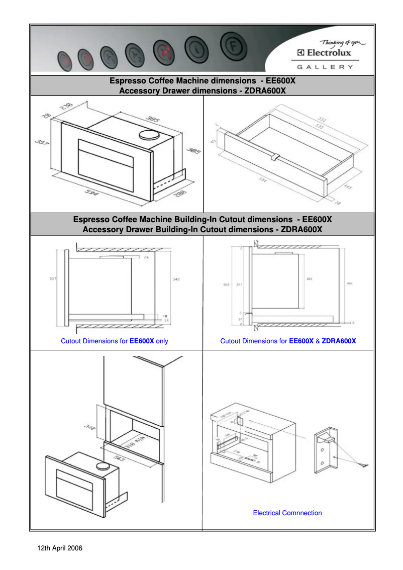 First page image of the manual for EE600X