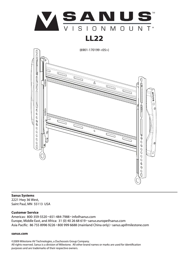 Page 1 of the manual User Manual Sanus LL22