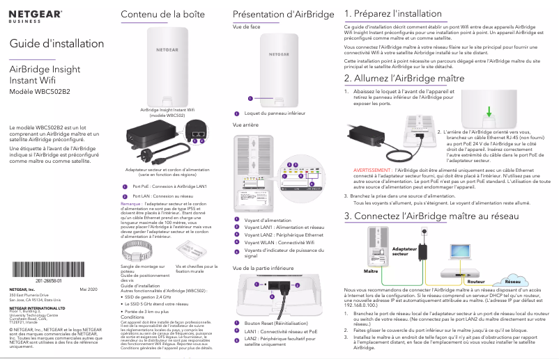 Page 1 of the manual Installation Guide Netgear WBC502