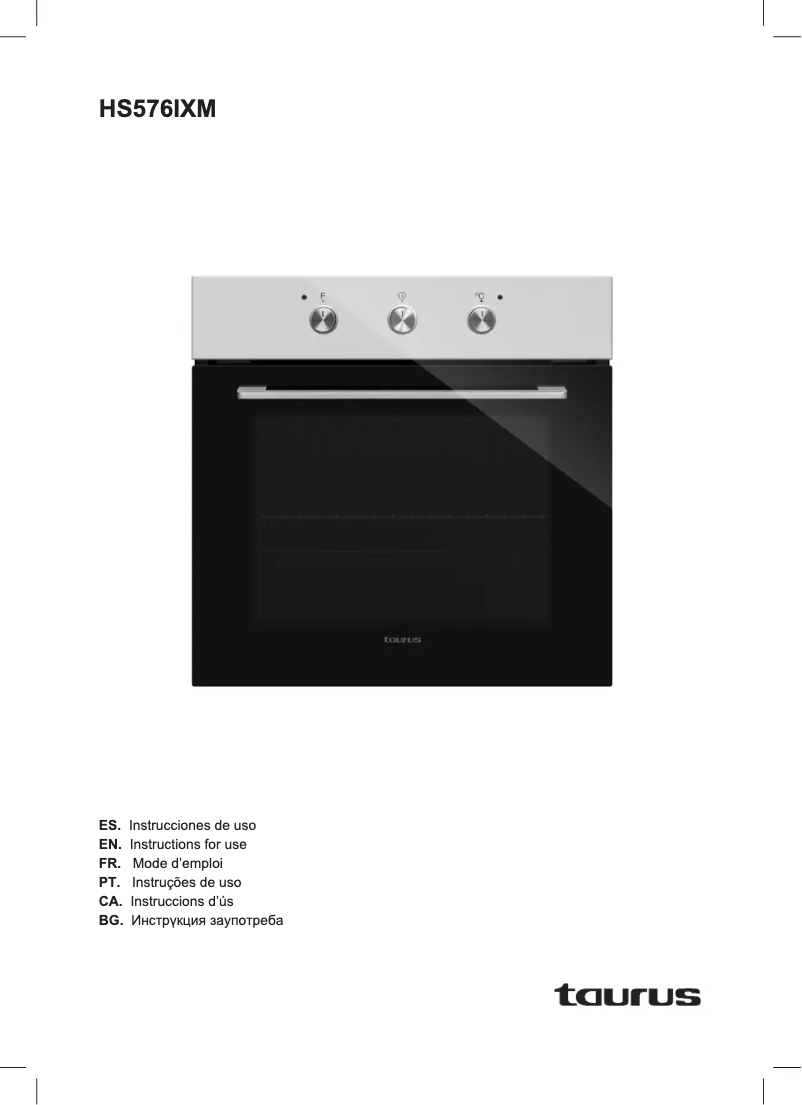 First page image of the manual for HS576IXM