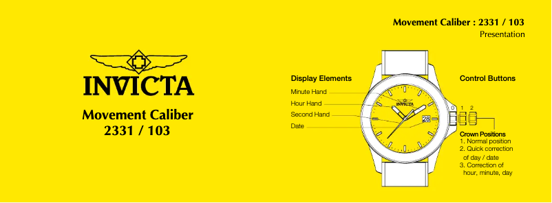 Page 1 of the manual User Manual Invicta Specialty 12125