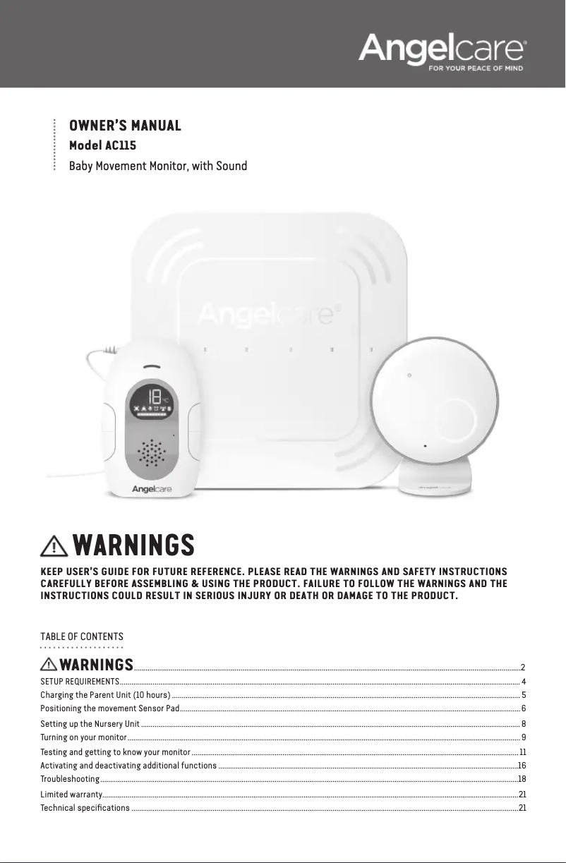 First page image of the manual for AC115