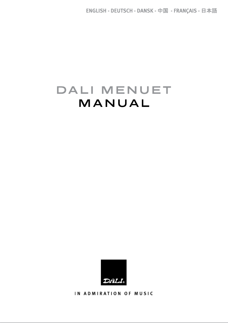 First page image of the manual for Menuet SE