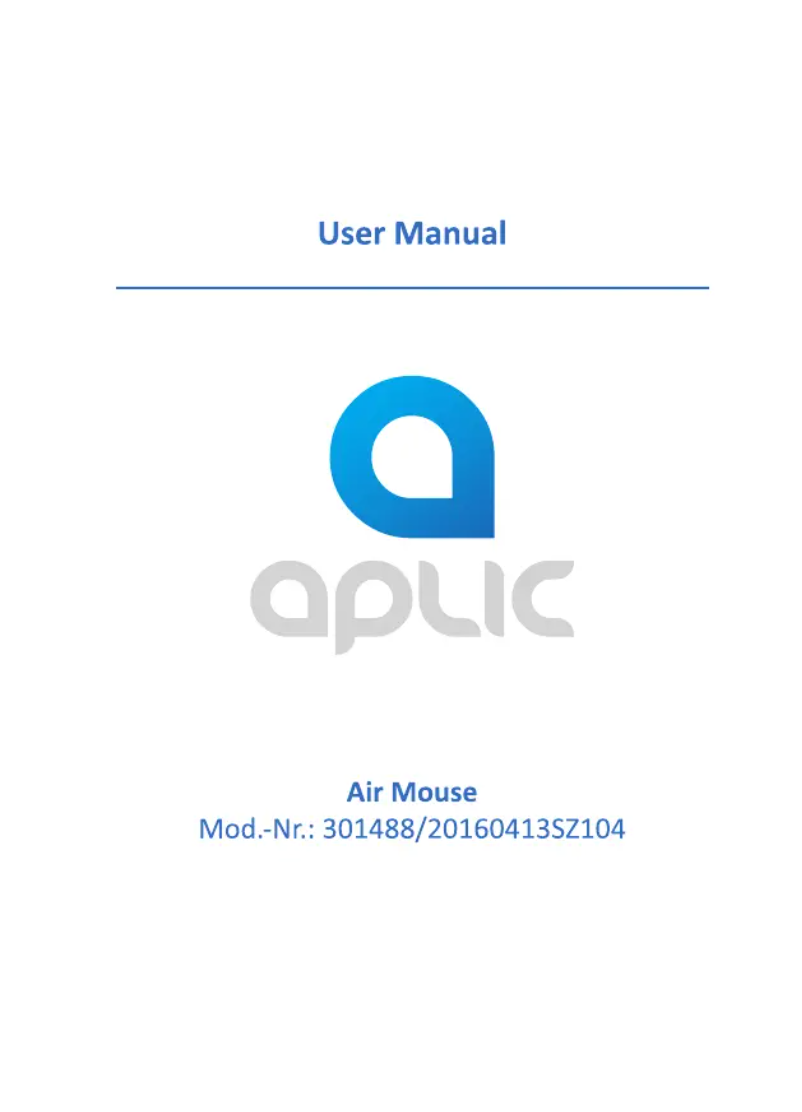 Page 1 of the manual User Manual Aplic 301488
