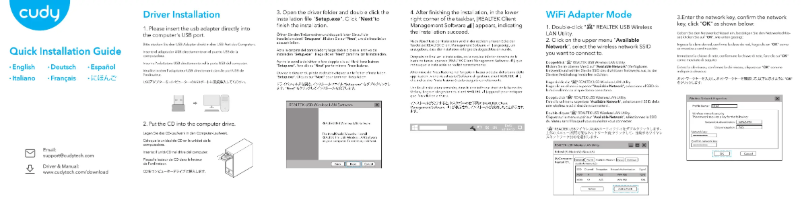 Page 1 of the manual User Manual Cudy WU650