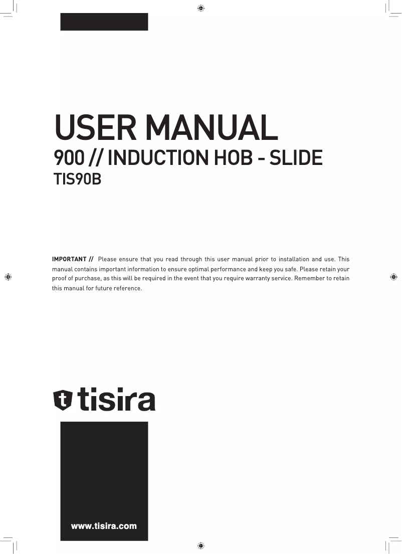 First page image of the manual for TIS90B