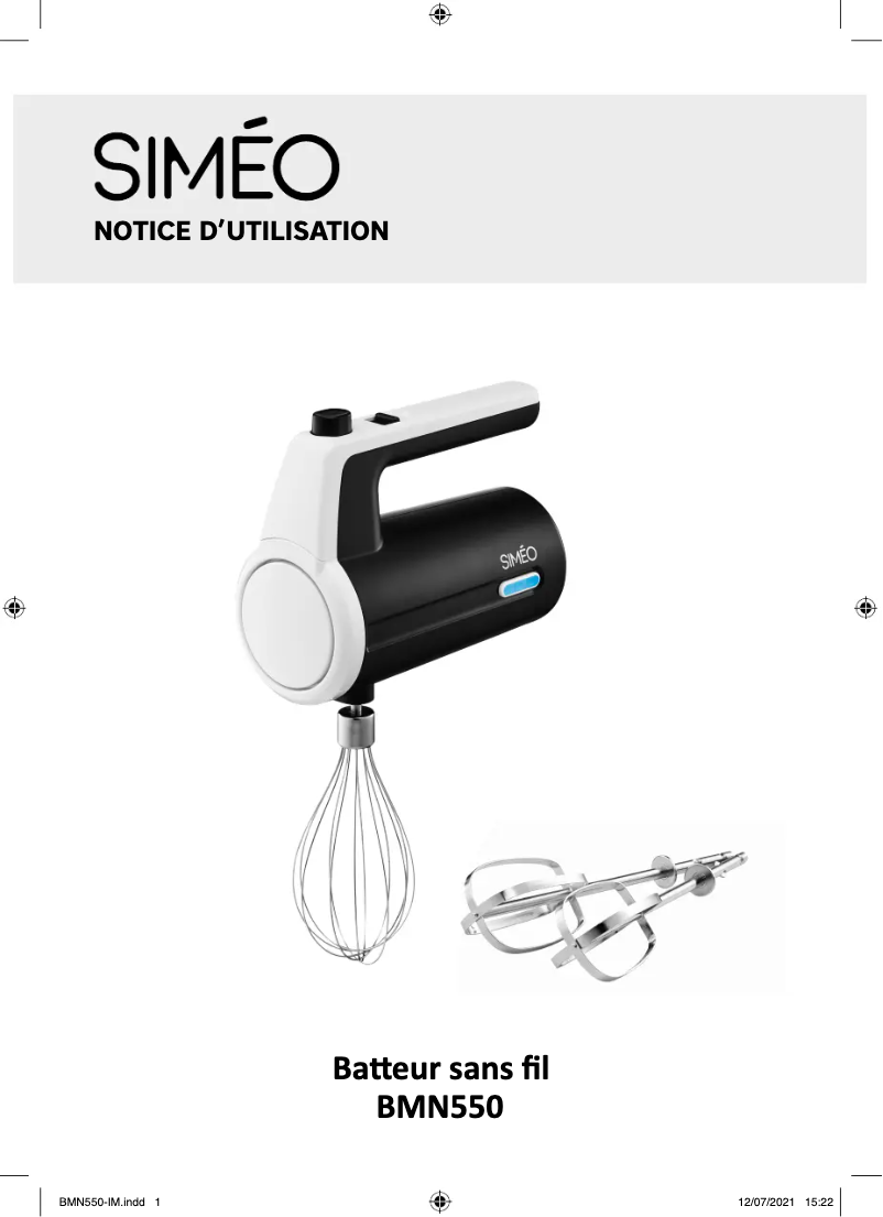 Image de la première page du manuel de l'appareil BMN550