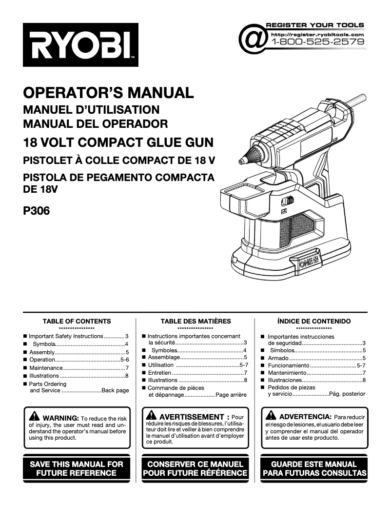 First page image of the manual for P306