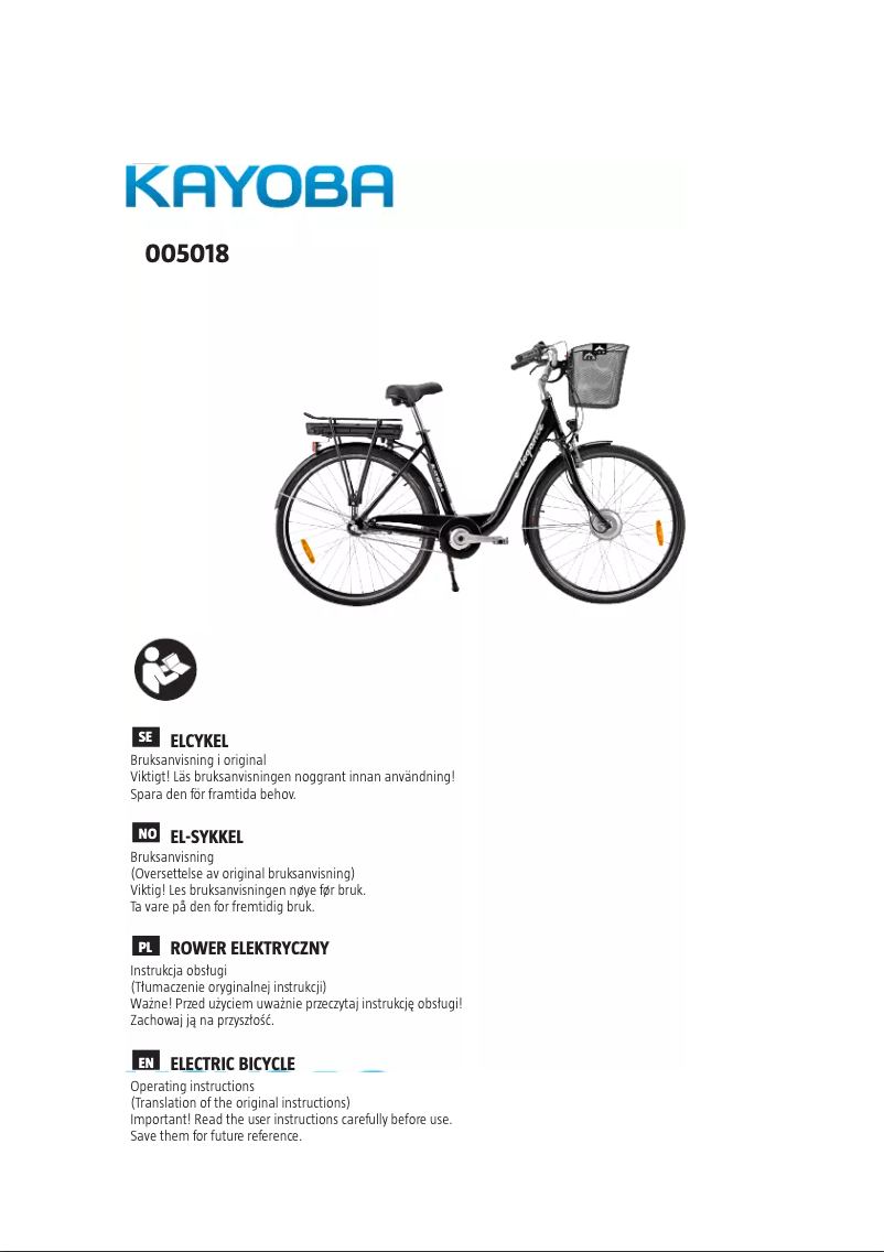 Page 1 of the manual User Manual Kayoba 005018