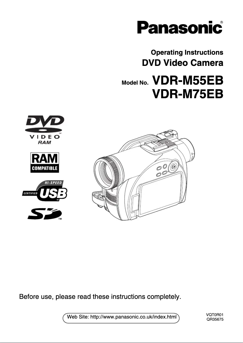 Page 1 of the manual User Manual Panasonic VDR-M55EB