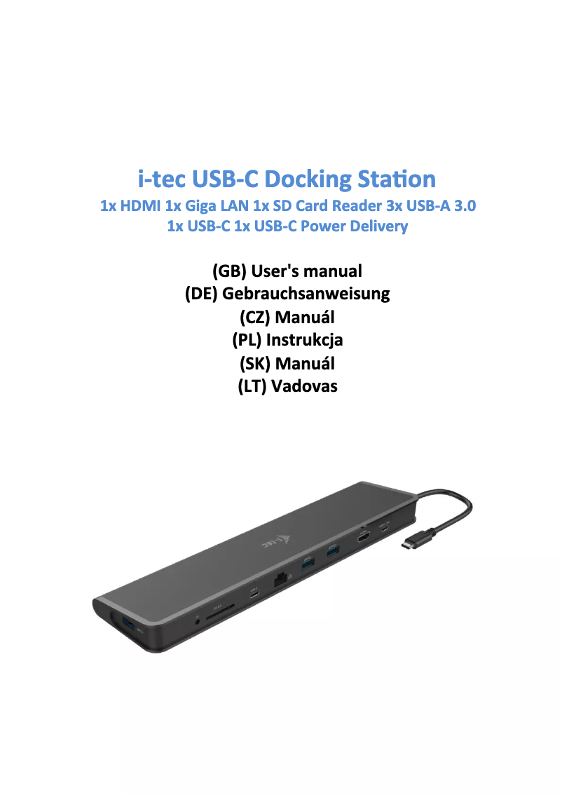 First page image of the manual for C31FLATDOCKPD