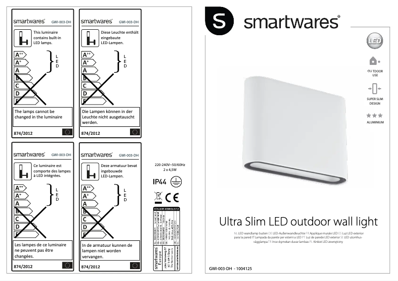 Page 1 of the manual User Manual Smartwares 10.041.25