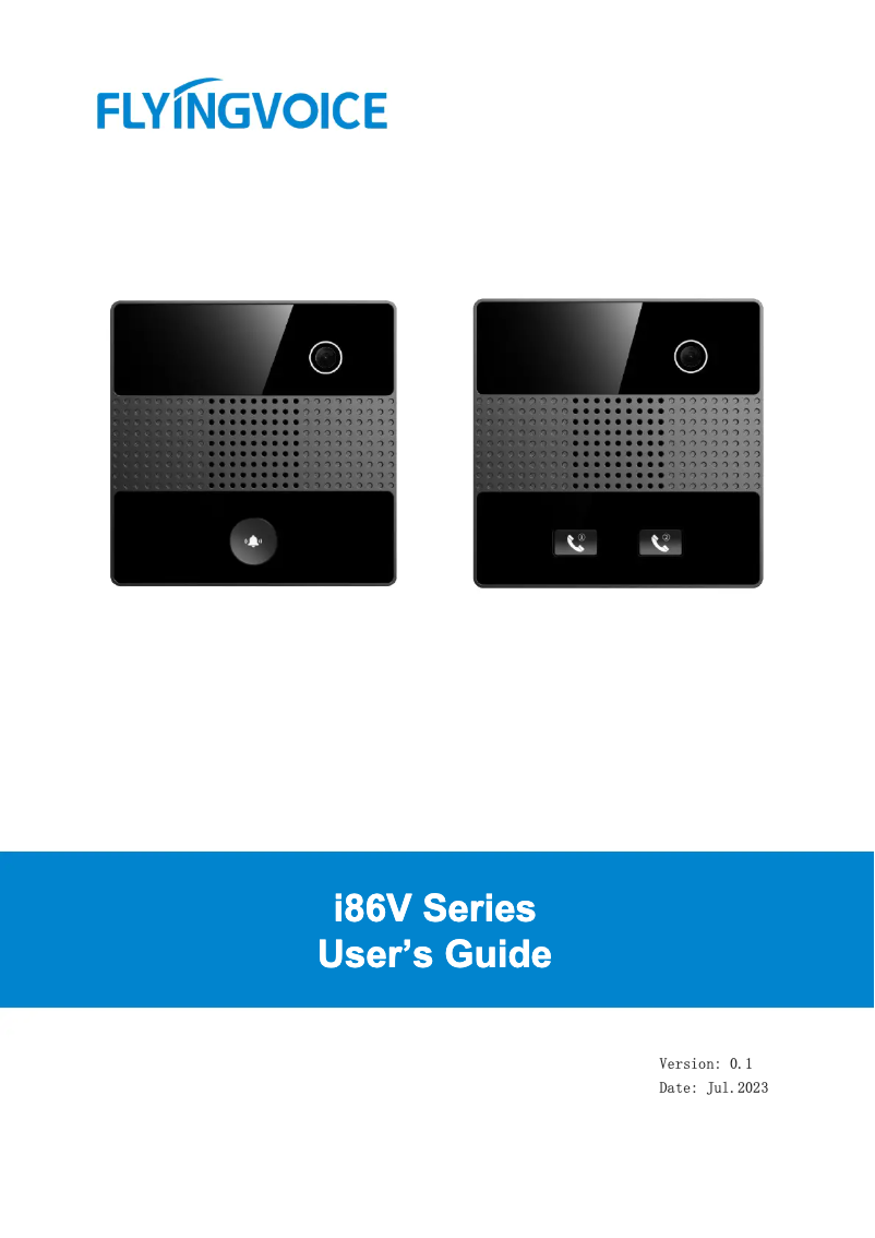 First page image of the manual for i86V-01