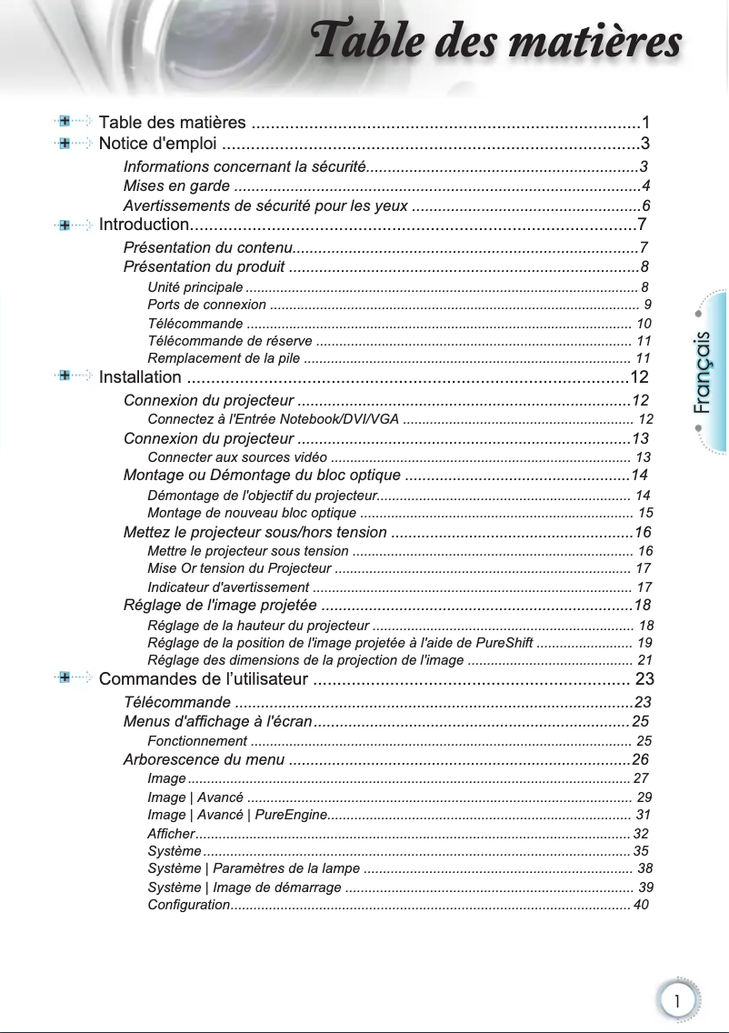First page image of the manual for HD86