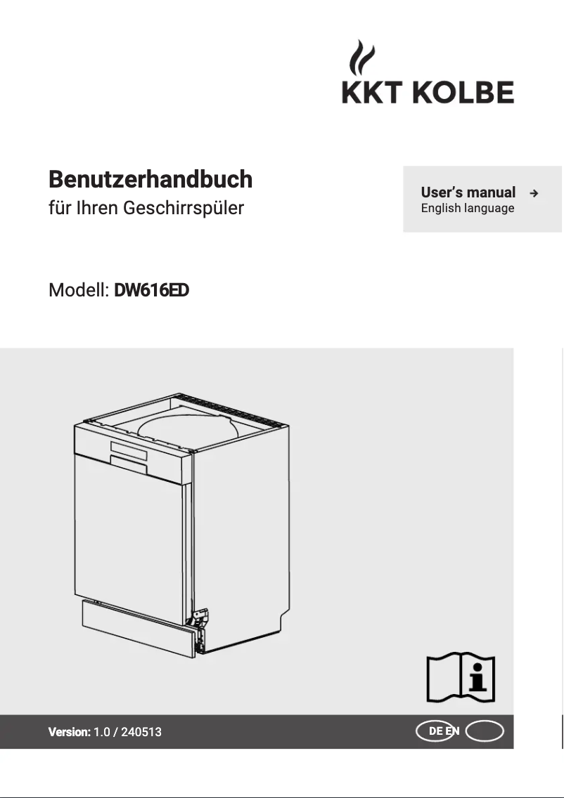 First page image of the manual for DW616ED